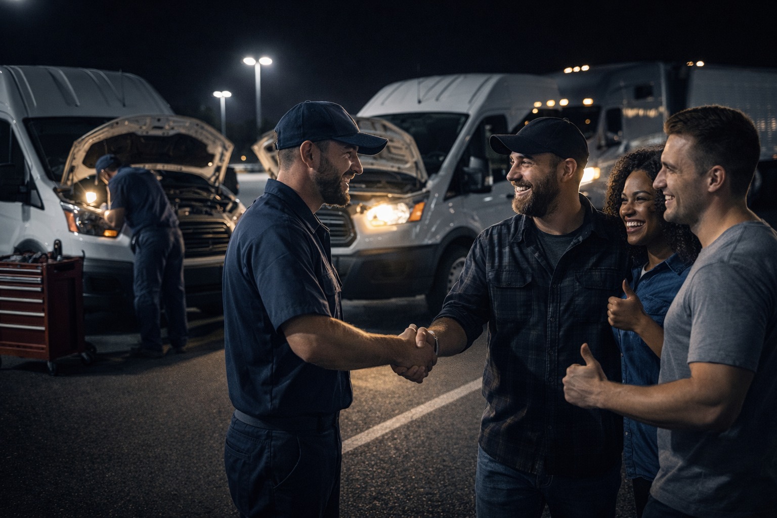 Vampire Fleet technicians at work